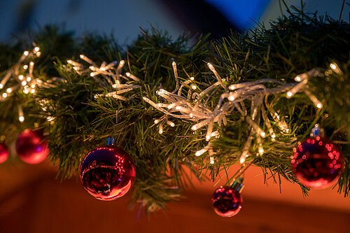 Weihnachtskuglen Girlande Weihnachtsmarkt